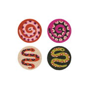 Beaded Gardenland Coaster Set of 4