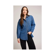 Whitney Denim Shirt in Medium Wash by Gentle Fawn