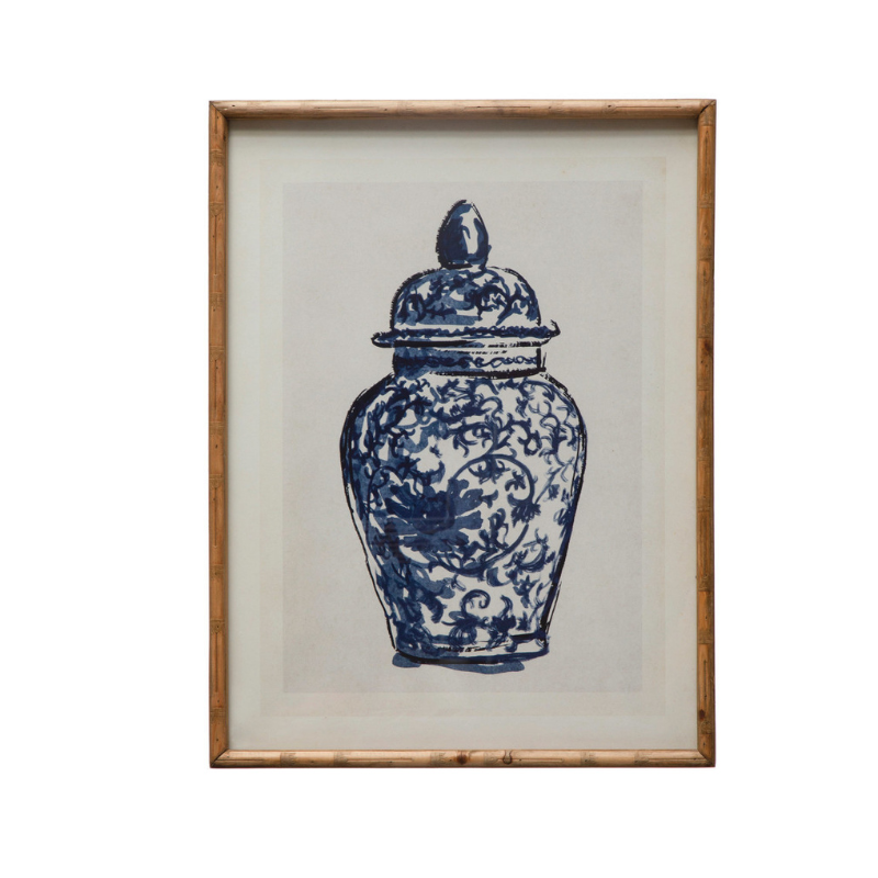 Blue & White Pottery Print Large A