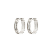 Bennett Silver Hoop Earrings by Pilgrim