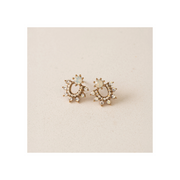 Fate Stud Earrings in White Opal by Lover's Tempo