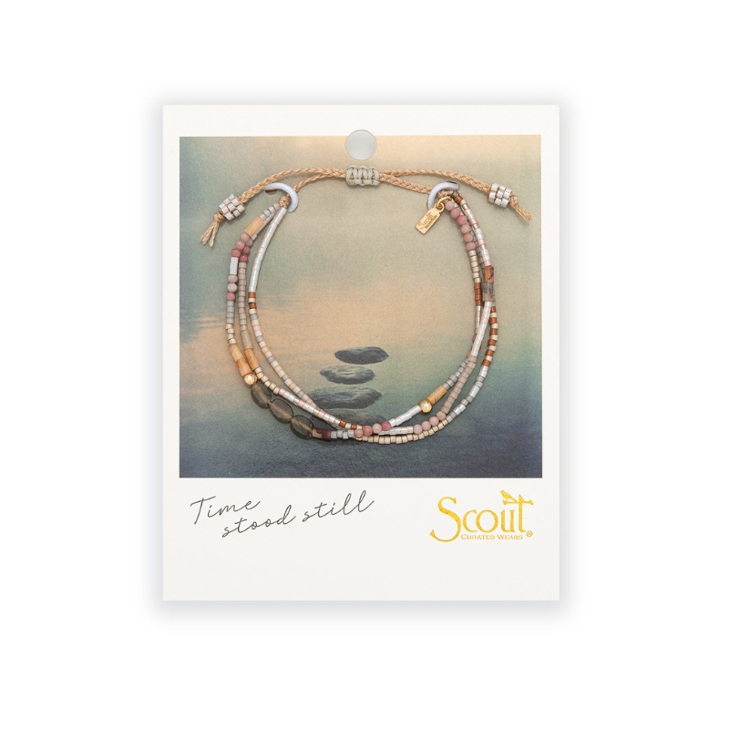 Stone of Magic Labradorite & Gold Mixed Media Bracelet by Scout