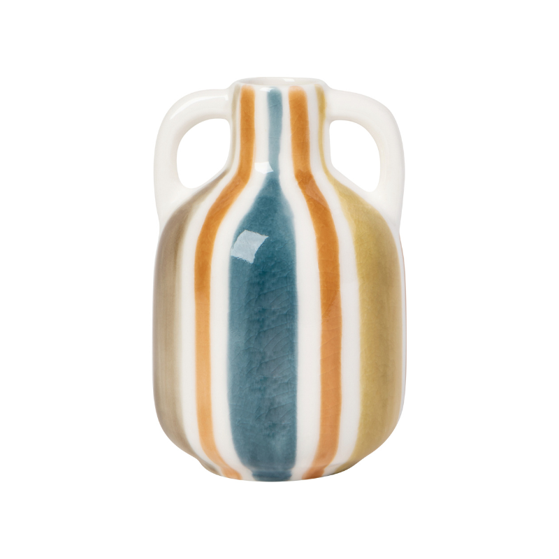 Rustic Stripe Bud Vase