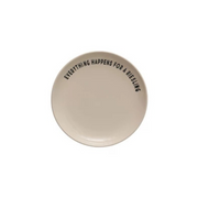 Wine Saying Stoneware Plate "Everything Happens for a Riesling"