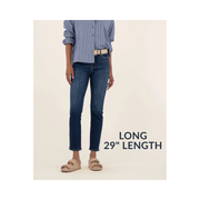 Reese High Rise Fab Ab Ankle Straight Long 29" in Enchantment by Kut from the Kloth