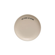 Wine Saying Stoneware Plate "As Fine As Wine"