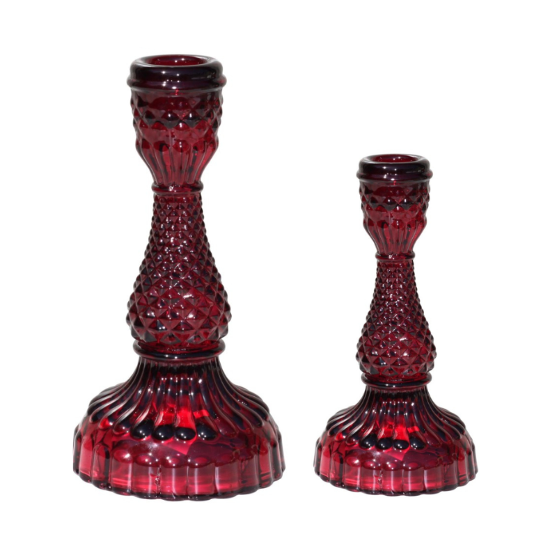 Bella Tapered Candle Holder in Bordeaux