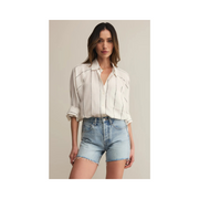The Perfect Linen Top in White Stripe  by Z Supply