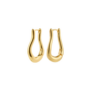 Unfold Hoop Earrings in Gold by Pilgrim