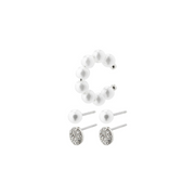 Beat 3in1 Earring Set in Silver by Pilgrim