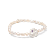 Protection Pearl Affirmation Bracelet in Silver by Scout
