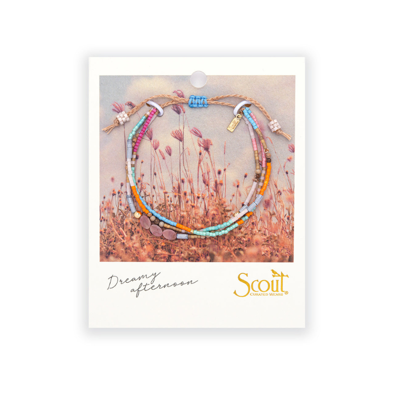 Stone of Love Rhodochrosite & Gold Mixed Media Bracelet by Scout