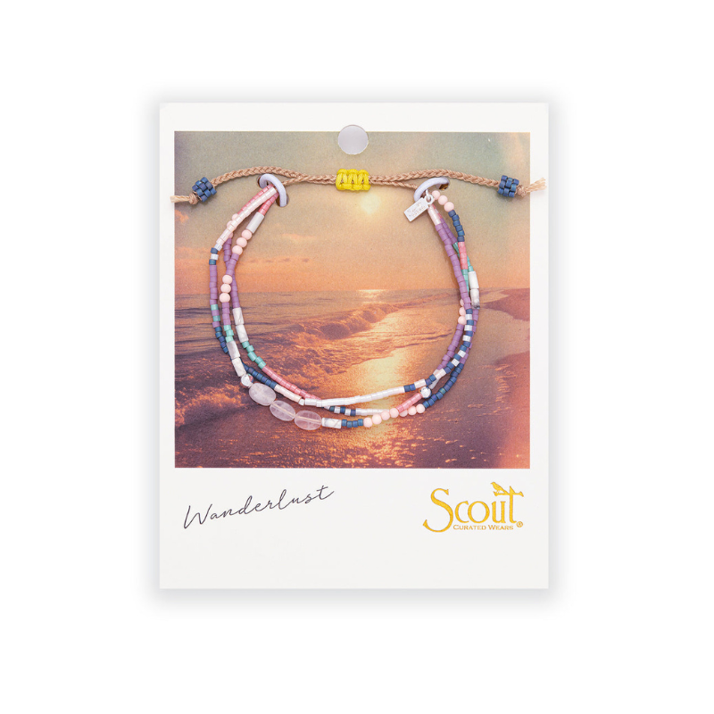 Stone of the Heart Rose Quartz & Silver Mixed Media Bracelet by Scout