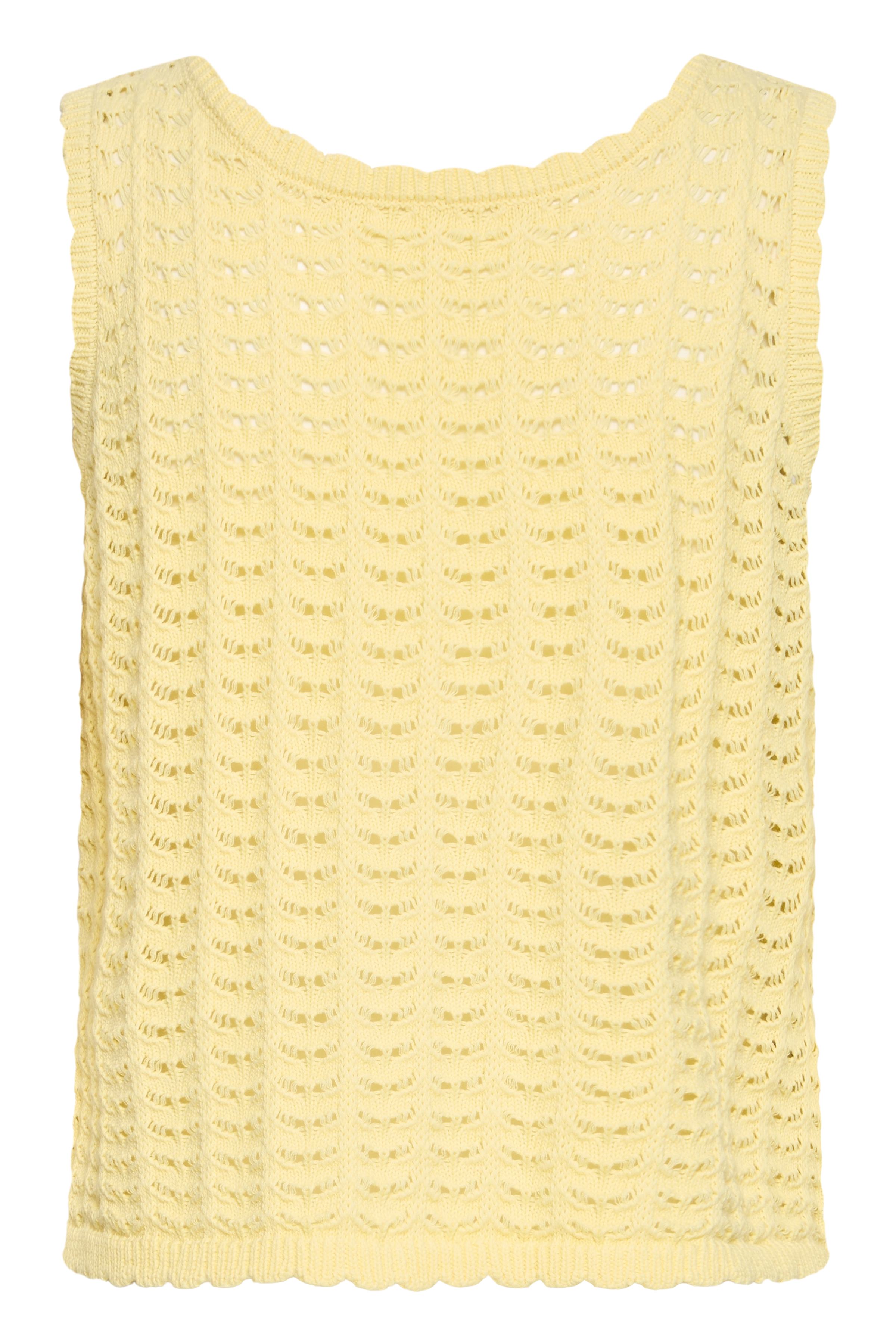 Dosia Vest in Mellow Yellow by ICHI