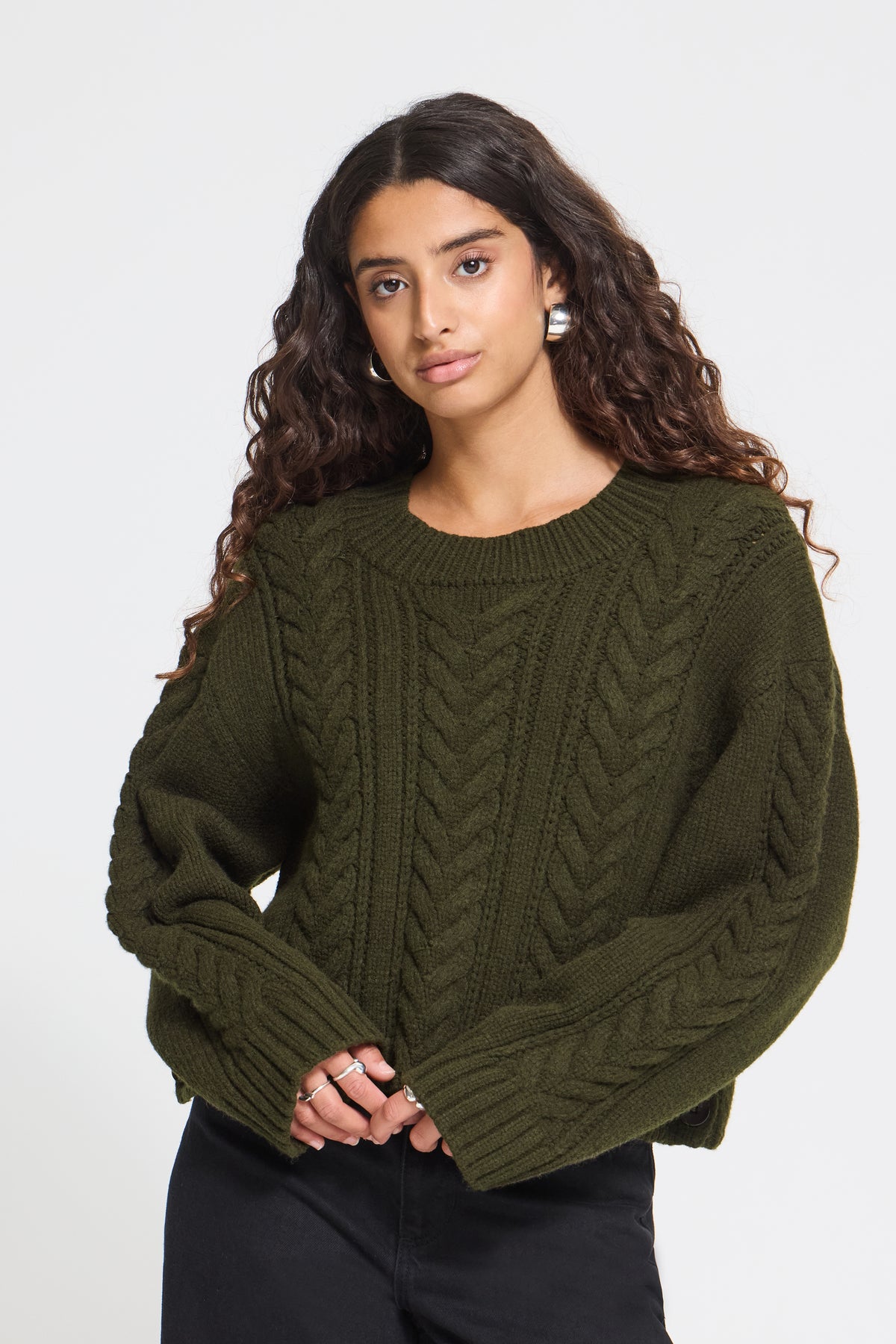 Harper Sweater in Rosin Green by ICHI