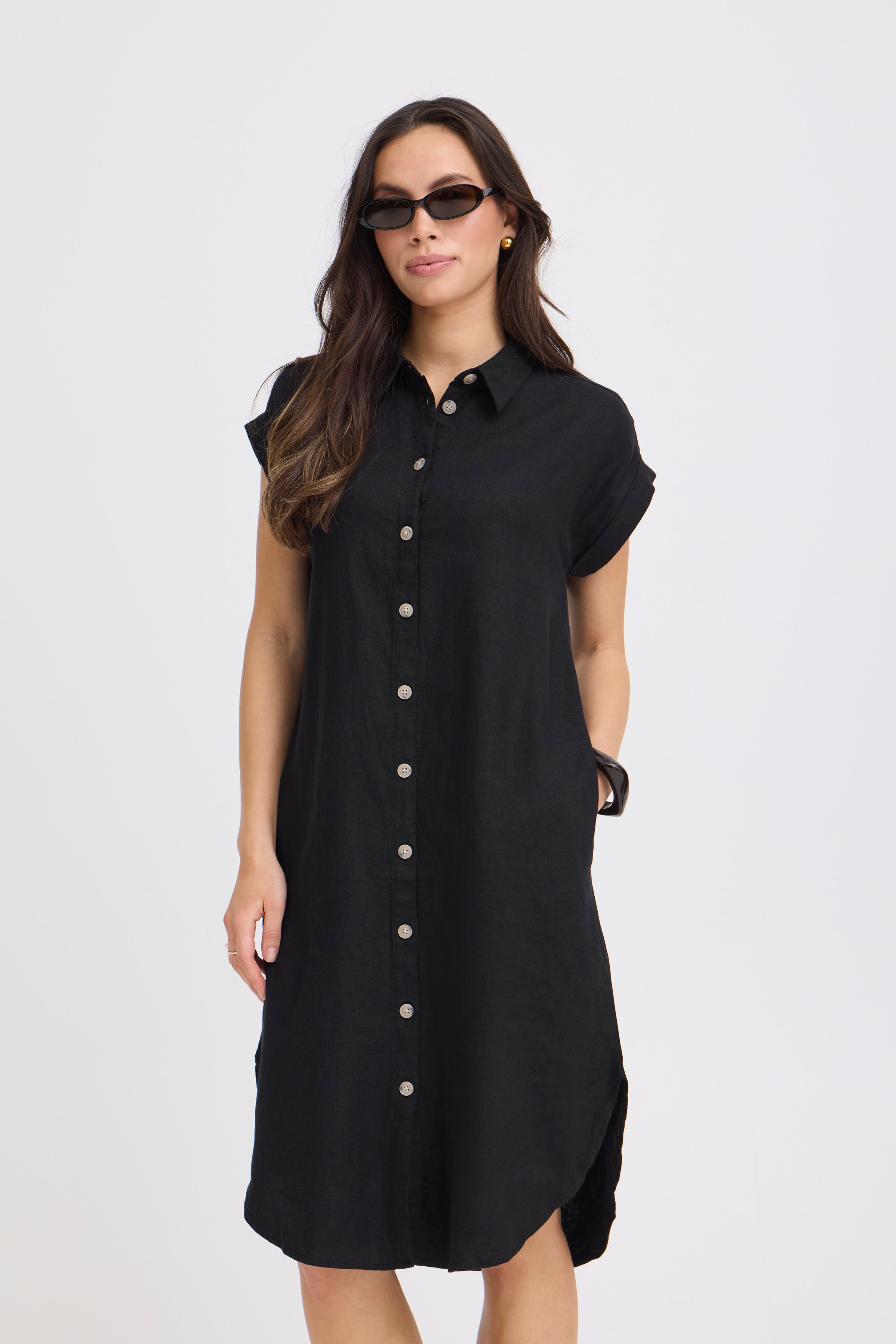 Falakka Shirt Dress in Meteorite by b.young