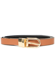 Wessy Reversible Belt in Black & Brown by b.young