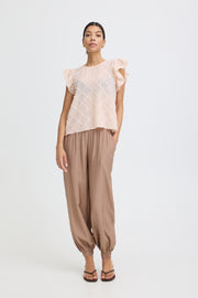 Joannie Ballon Pant in Stucco by b.young