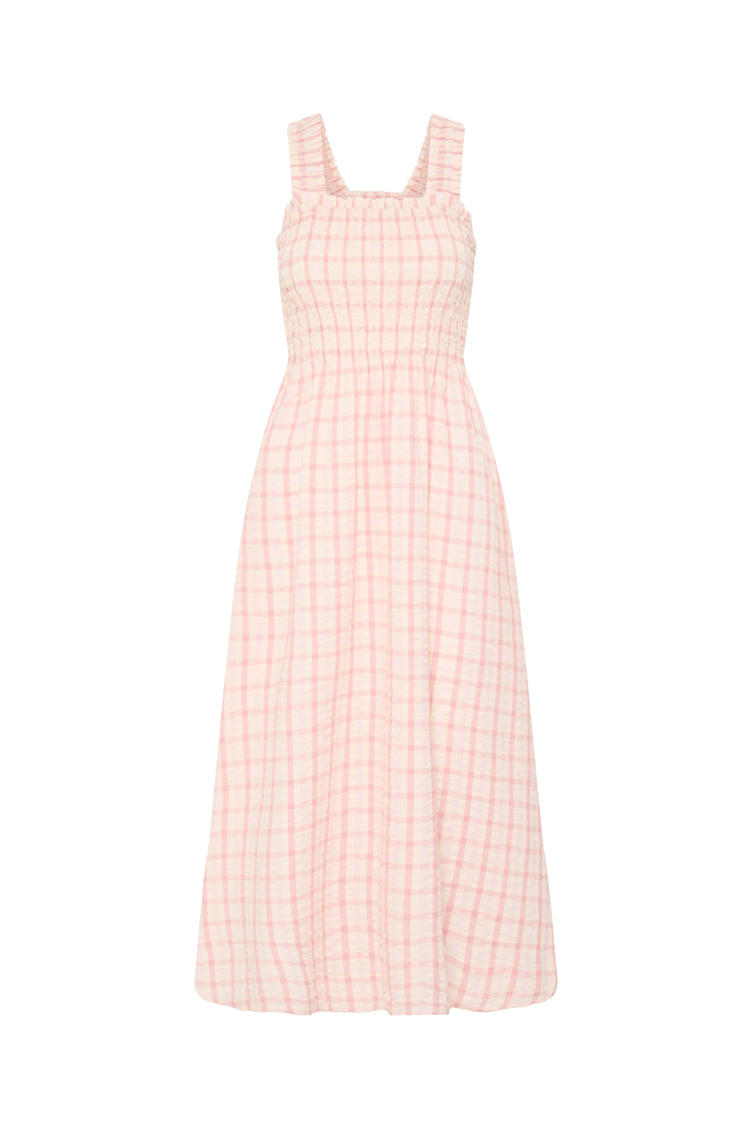 Genya Dress in Pink Check by b.young
