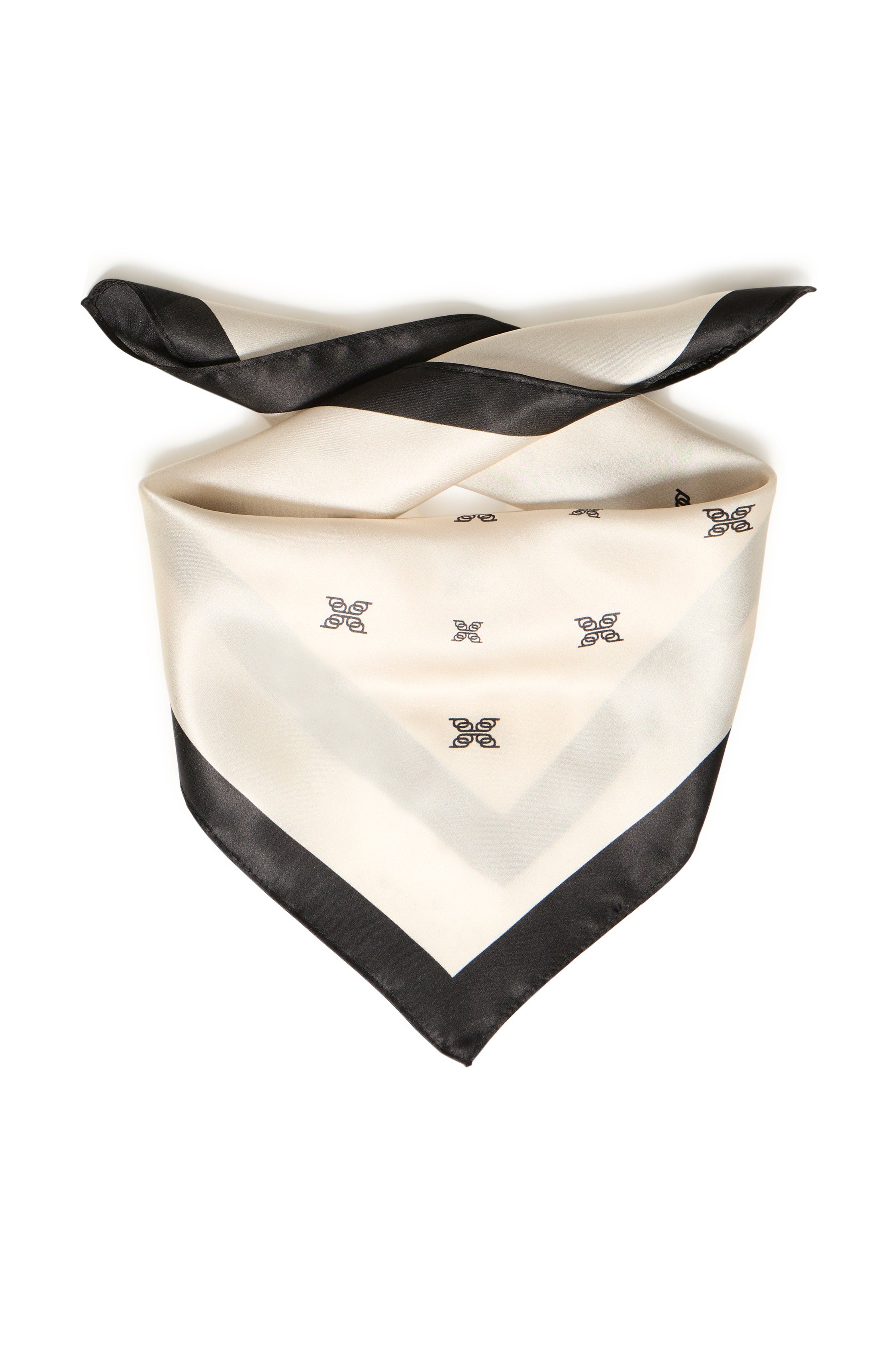 Wioletta Silk Scarf in Birch Black