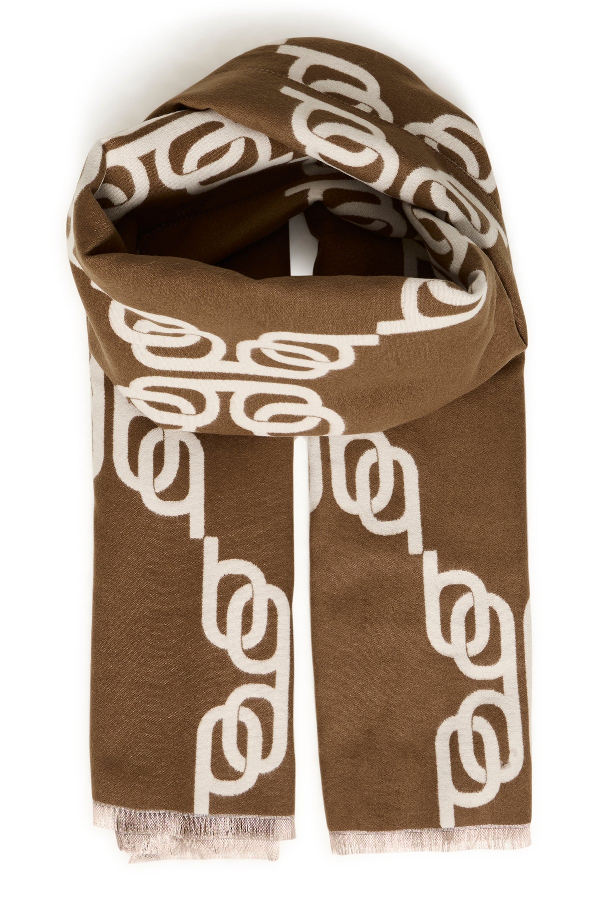 Vileopard Logo Scarf in Sepia & Birch by b.young