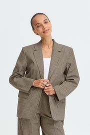 Estolo Blazer in Sepia Check by b.young