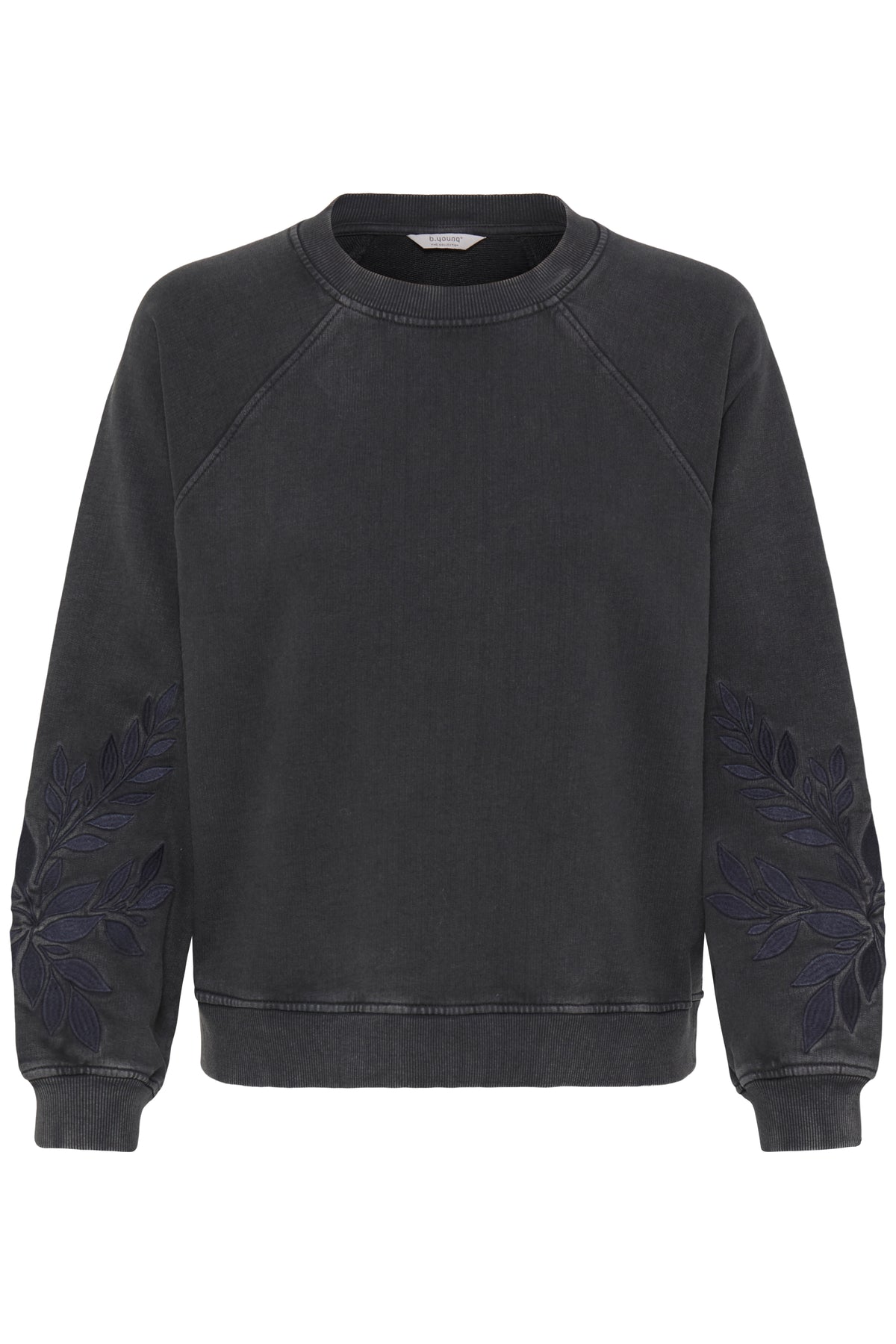 Rasma Embroidered Raglan Sweatshirt in Meteorite by b.young