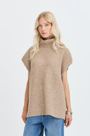 Vilko Poncho in Walnut Melange by b.young