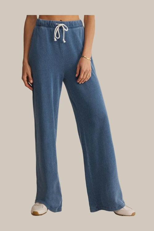 Hunter Knit Denim Pant in Calypso Blue Indigo by Z Supply