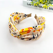 Yellow & Blue Boho Forest Style Wide Headband