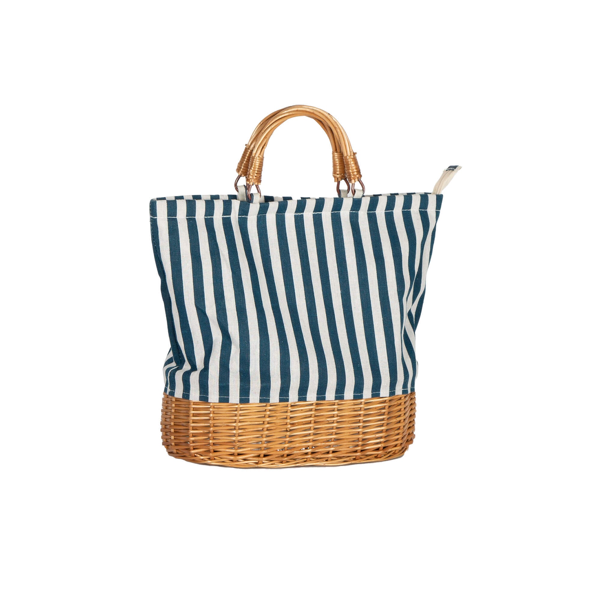 Insulated Picnic Bag in Blue Stripes