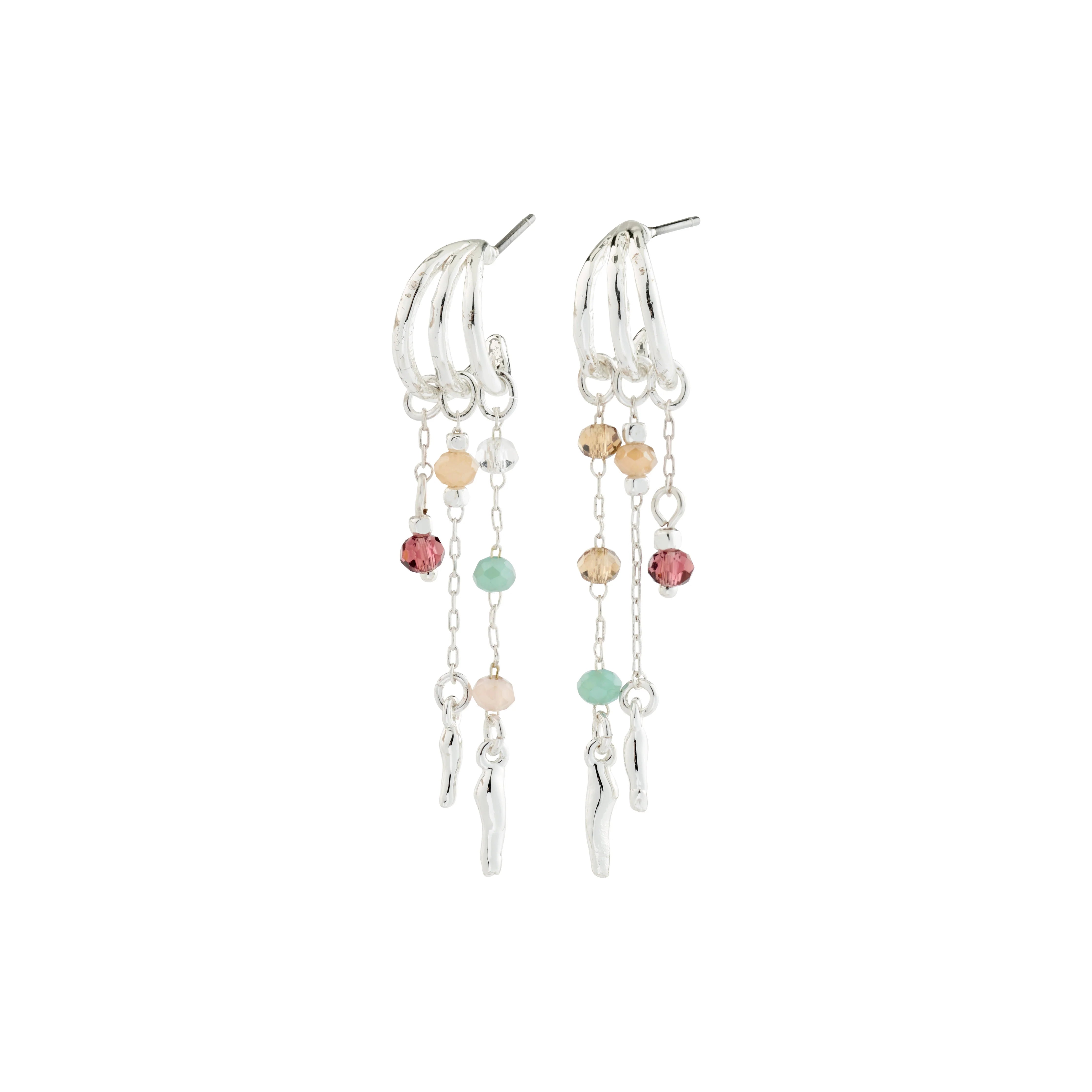 Morin Earrings in Silver by Pilgrim