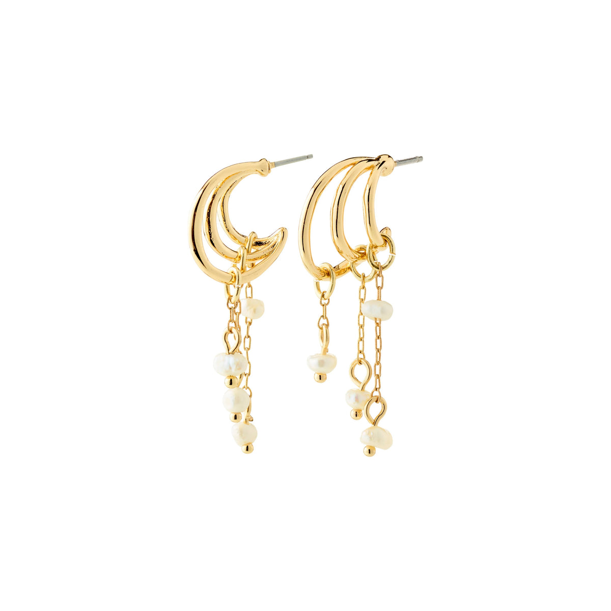 Lunith Earrings in Gold by Pilgrim