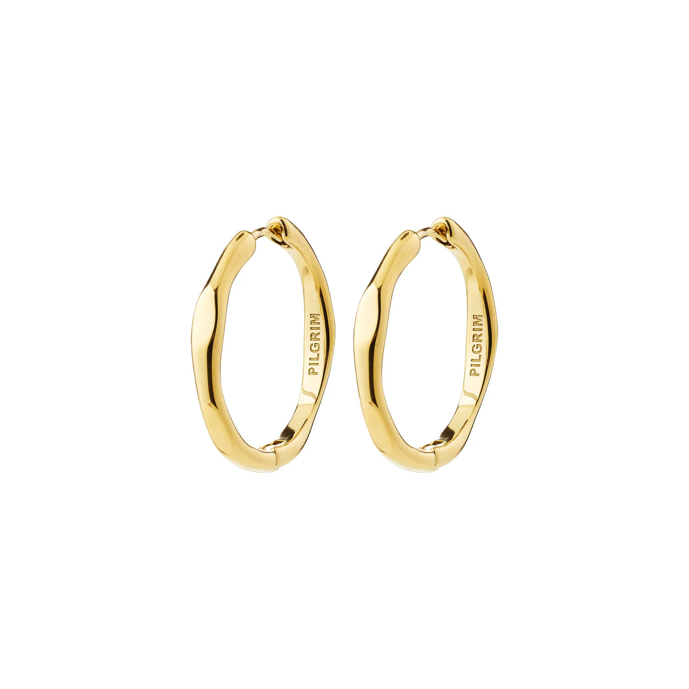 Inner Hoop Waterproof Earrings in Gold by Pilgrim