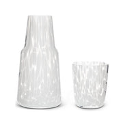 Fused Dots Bedside Carafe & Cup in White