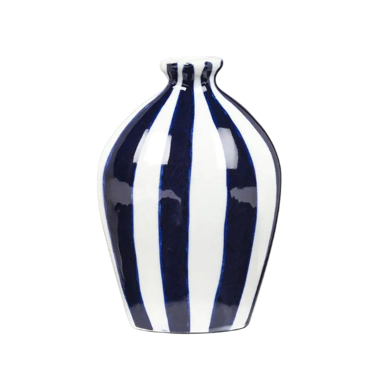 Tall Striped Bud Vase