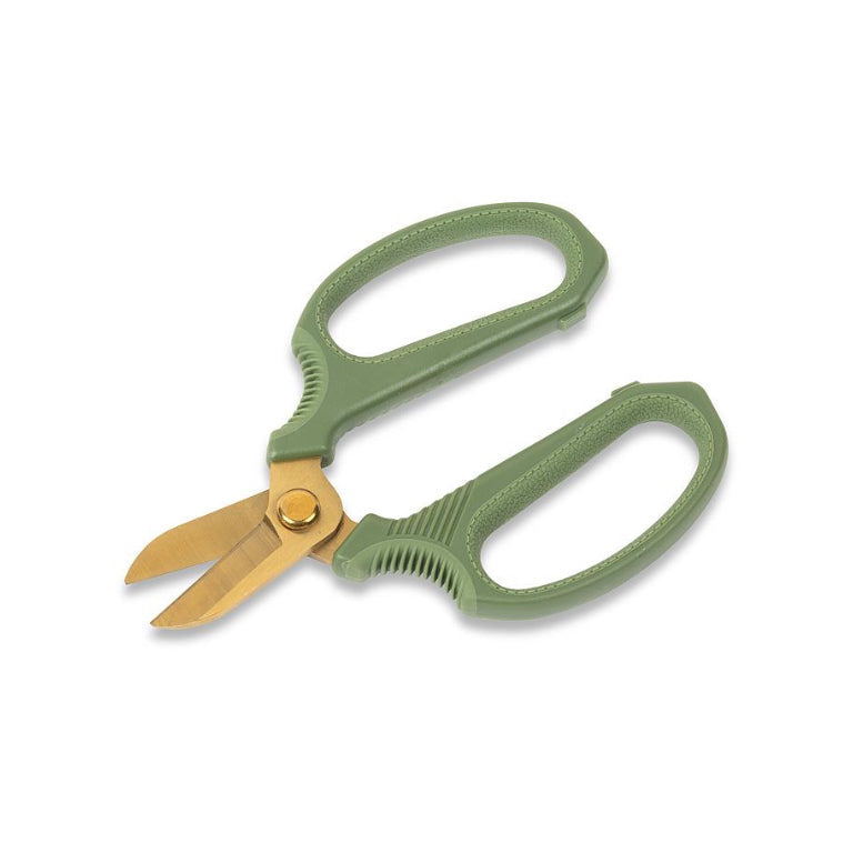 Short Blade Floral Sheers in Green