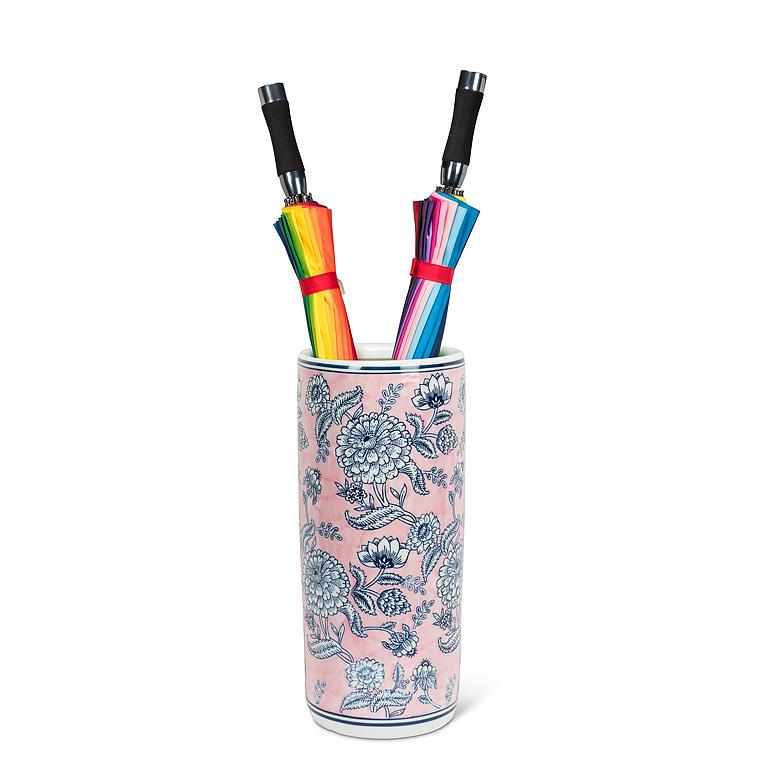 Pink Floral Umbrella Stand