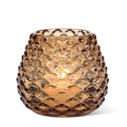 Medium Pinecone Tealight Holder in Amber