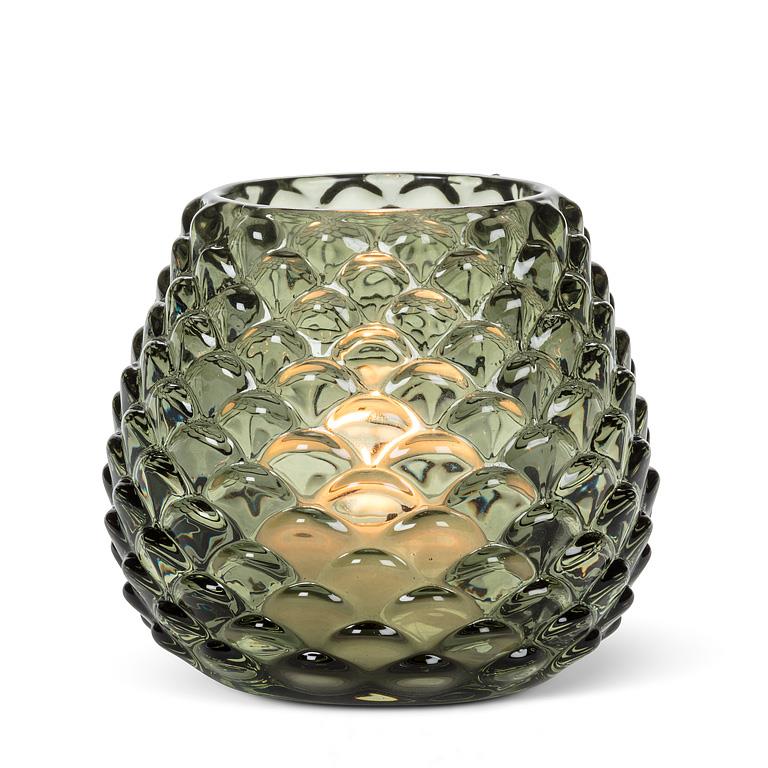 Medium Pinecone Tealight Holder in Green