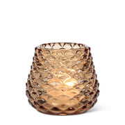 Small Pinecone Tealight Holder in Amber