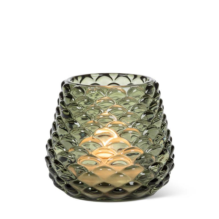Small Pinecone Tealight Holder in Green