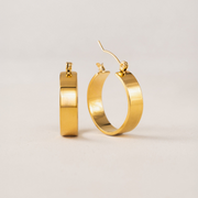 Waterproof Khloe Hoop Gold Earrings by Lover's Tempo
