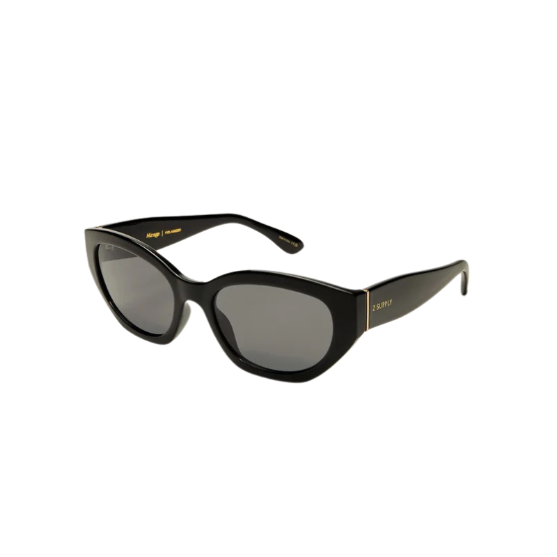 Mirage Polished Black Grey Sunglasses by Z Supply