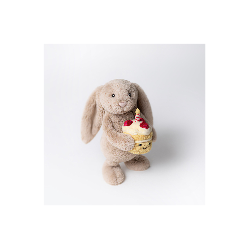 Jellycat Amuseables Bashful Beige Bunny Birthday
