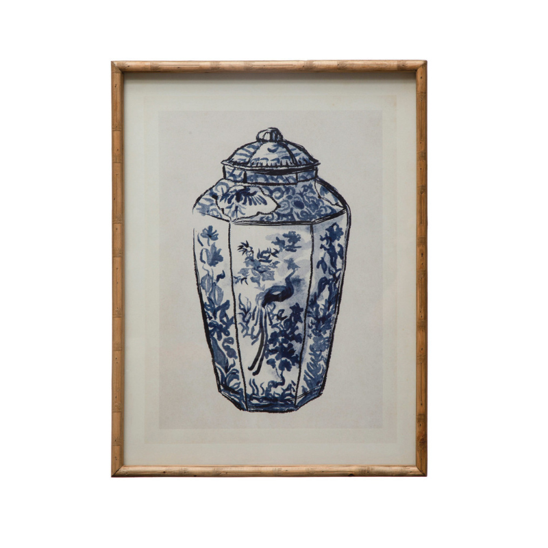 Blue & White Pottery Print Large B
