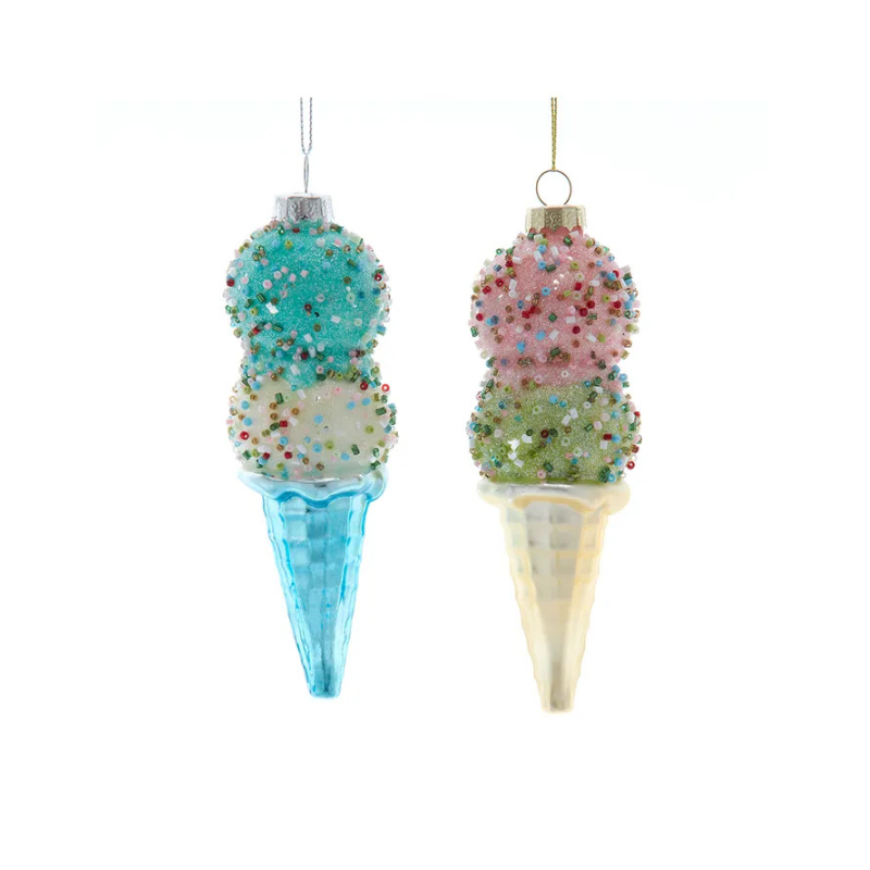Ice Cream Cone with Beads Ornament