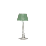 Glass Ribbed Table Light Tealight Holder in Teal