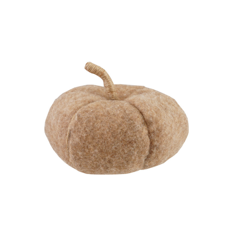 Brown Felt Pumpkin with Jute Stem