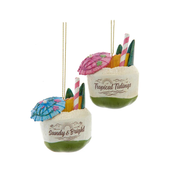 Resin Coconut Drink Ornament